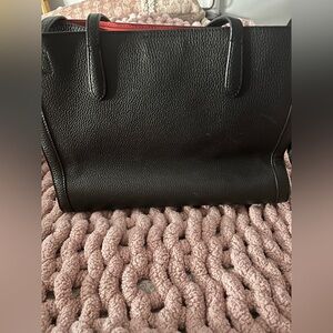 Banana Republic Black Tote Bag with Red Interior